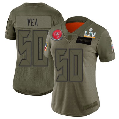Nike Tampa Bay Buccaneers #50 Vita Vea Camo Women's Super Bowl LV Bound Stitched NFL Limited 2019 Salute To Service Jersey